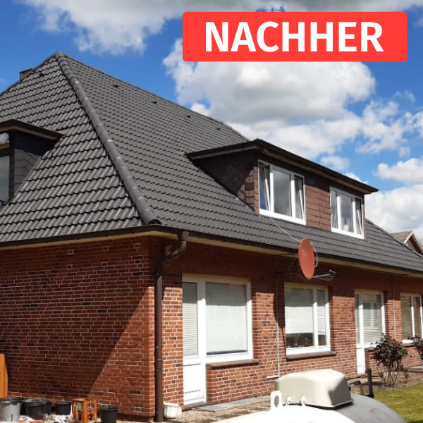 Dach nach der Dachbeschichtung Main-Tauber-Kreis